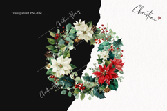 Poinsettia Wreath Clipart | Christmas PNG Product Image 2