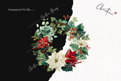Poinsettia Wreath Clipart | Christmas PNG Product Image 2
