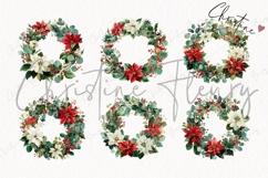 Poinsettia Wreath Clipart Bundle Product Image 5