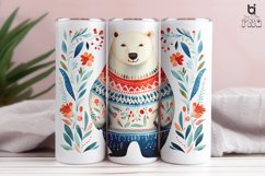 Christmas Polar Bear Pattern Sublimation Tumbler Design Product Image 10