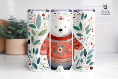 Christmas Polar Bear Pattern Sublimation Tumbler Design Product Image 11