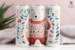 Christmas Polar Bear Pattern Sublimation Tumbler Design Product Image 12