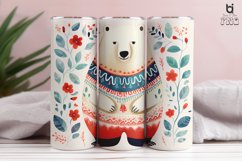 Christmas Polar Bear Pattern Sublimation Tumbler Design Product Image 2