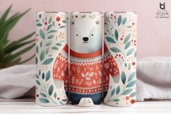 Christmas Polar Bear Pattern Sublimation Tumbler Design Product Image 4