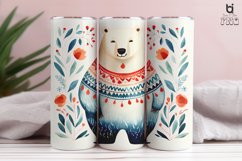 Christmas Polar Bear Pattern Sublimation Tumbler Design Product Image 6