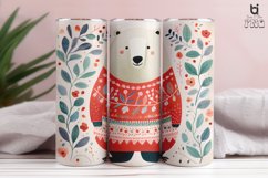 Christmas Polar Bear Pattern Sublimation Tumbler Design Product Image 8