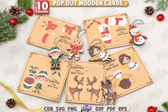 Christmas Pop-Out Cards Laser Cut Bundle | New Year&#039;s Cards Product Image 1