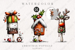 Christmas Popsicle Clipart | Cute Holiday Ice Cream PNG Product Image 1