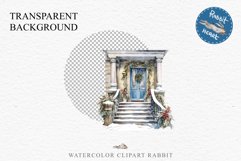 Christmas Porch Front Door Entry Decor Clipart PNG Scrapbook Nursery wall art card making collage printable files xmas decor junk journal sublimation santa watercolor Christmas Porch Front Door, xmas clipart, sublimation nursery, holiday winter Entry Deco