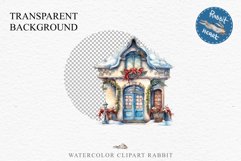 Christmas Porch Front Door Entry Decor Clipart PNG Scrapbook Nursery wall art card making collage printable files xmas decor junk journal sublimation santa watercolor Christmas Porch Front Door, xmas clipart, sublimation nursery, holiday winter Entry Deco