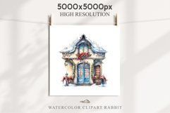 Christmas Porch Front Door Entry Decor Clipart PNG Scrapbook Nursery wall art card making collage printable files xmas decor junk journal sublimation santa watercolor Christmas Porch Front Door, xmas clipart, sublimation nursery, holiday winter Entry Deco
