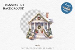 Christmas Porch Front Door Entry Decor Clipart PNG Scrapbook Nursery wall art card making collage printable files xmas decor junk journal sublimation santa watercolor Christmas Porch Front Door, xmas clipart, sublimation nursery, holiday winter Entry Deco