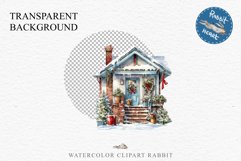 Christmas Porch Front Door Entry Decor Clipart PNG Scrapbook Nursery wall art card making collage printable files xmas decor junk journal sublimation santa watercolor Christmas Porch Front Door, xmas clipart, sublimation nursery, holiday winter Entry Deco