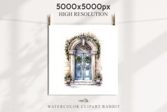 Christmas Porch Front Door Entry Decor Clipart PNG Scrapbook Nursery wall art card making collage printable files xmas decor junk journal sublimation santa watercolor Christmas Porch Front Door, xmas clipart, sublimation nursery, holiday winter Entry Deco