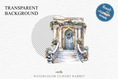 Christmas Porch Front Door Entry Decor Clipart PNG Scrapbook Nursery wall art card making collage printable files xmas decor junk journal sublimation santa watercolor Christmas Porch Front Door, xmas clipart, sublimation nursery, holiday winter Entry Deco