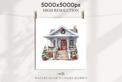 Christmas Porch Front Door Entry Decor Clipart PNG Scrapbook Nursery wall art card making collage printable files xmas decor junk journal sublimation santa watercolor Christmas Porch Front Door, xmas clipart, sublimation nursery, holiday winter Entry Deco