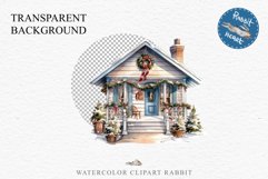Christmas Porch Front Door Entry Decor Clipart PNG Scrapbook Nursery wall art card making collage printable files xmas decor junk journal sublimation santa watercolor Christmas Porch Front Door, xmas clipart, sublimation nursery, holiday winter Entry Deco