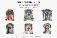 watercolor Christmas Porch Front Door, xmas clipart, sublimation nursery, holiday winter Porch Front Door Entry Decor Clipart PNG Scrapbook Nursery wall art card making collage printable files xmas decoration junk journal sublimation designs santa