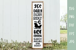 Sleigh Rides and Hot Cocoa - Christmas Porch Sign SVG Product Image 2