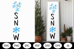 Christmas Porch Sign SVG Design, christmas vertical outdoor Product Image 1