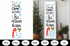 Christmas Porch Sign SVG Design, christmas vertical outdoor Product Image 1