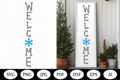 Christmas Porch Sign SVG Design, christmas vertical outdoor Product Image 1