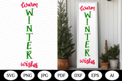 Christmas Porch Sign SVG Design, christmas vertical outdoor Product Image 1