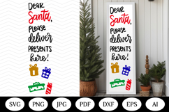 Christmas Porch Sign SVG Design, christmas vertical outdoor Product Image 1
