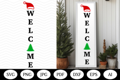 Christmas Porch Sign SVG Design, christmas vertical outdoor Product Image 1