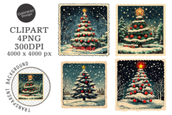 Christmas Postage Stamps Clipart Product Image 1