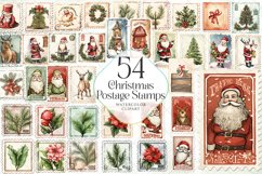 Christmas Postage Stamps Sublimation Bundle Product Image 1