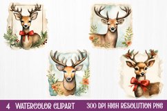 Christmas Postage Stamps Sublimation Clipart, Product Image 1