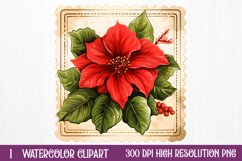 Christmas Postage Stamps Sublimation Clipart, Product Image 1
