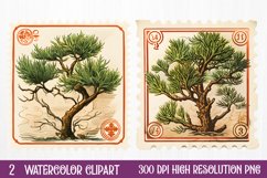 Christmas Postage Stamps Sublimation Clipart, Product Image 1