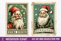 Christmas Postage Stamps Sublimation Clipart, Product Image 1