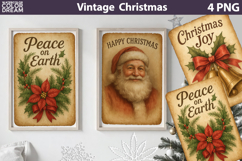 Vintage Christmas Poster | Retro Christmas Label Sublimation Product Image 11