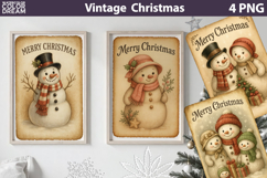 Vintage Christmas Poster | Retro Christmas Label Sublimation Product Image 12