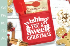 Wishing You A Sweet Christmas - Christmas Pot Holder SVG Product Image 1