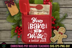 CHRISTMAS POT HOLDERS FOR TEACHERS SVG I CHRISTMAS GIFTS FOR TEACHERS SVG I TEACHER ORNAMENTS SVG