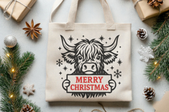 Christmas Highland Cow SVG Bundle | Festive Farm Animals Product Image 8