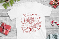 Cool Santa Claus SVG Cut Files| 4 Christmas Line Art Designs Product Image 3