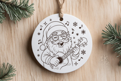 Cool Santa Claus SVG Cut Files| 4 Christmas Line Art Designs Product Image 8