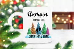 Bumpin Around The Christmas Tree I Christmas Pregnancy Ornament Sublimation