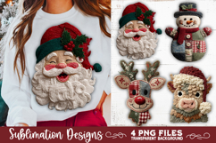 Preppy Rustic Christmas Patchwork Sublimation Designs Product Image 2