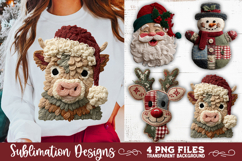 Preppy Rustic Christmas Patchwork Sublimation Designs Product Image 4