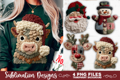 Preppy Rustic Christmas Patchwork Sublimation Designs Product Image 5