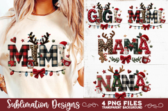 Mama Mimi Nana Gigi Preppy Rustic Christmas Patchwork Sublim Product Image 2