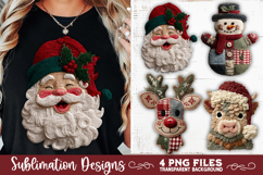Preppy Rustic Christmas Patchwork Sublimation Designs Product Image 9