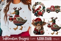 Preppy Rustic Christmas Patchwork Sublimation Designs Product Image 4