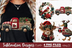 Preppy Rustic Christmas Patchwork Sublimation Designs Product Image 2